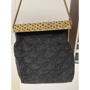 Vintage Beaded Evening Bag-Hong Kong-Multi Color Stones